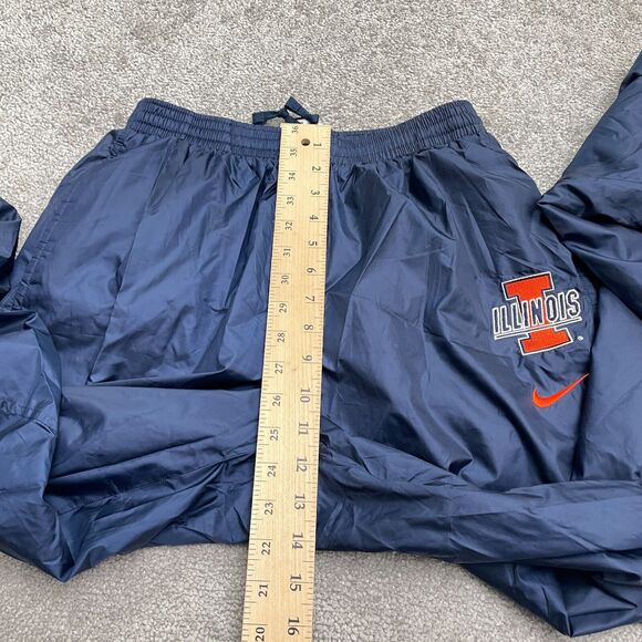 Nike Active Windbreaker Pants Mens Small Navy Blue University Of Illionois 26x32 - Picture 8 of 16